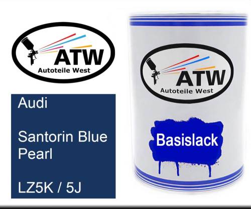 Audi, Santorin Blue Pearl, LZ5K / 5J: 500ml Lackdose, von ATW Autoteile West.